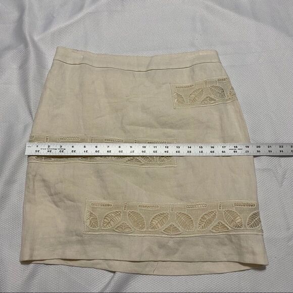 Moulinette Soeurs Off White Lacy Leaf Insert Skirt - Picture 6 of 7